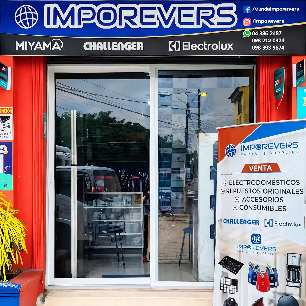 Fachada de IMPOREVERS en Samanes IV, Guayaquil